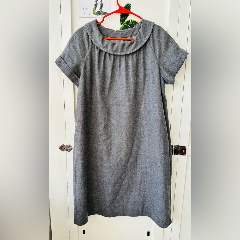 Kate Spade Riley Grey Wool Shift Dress size XL
